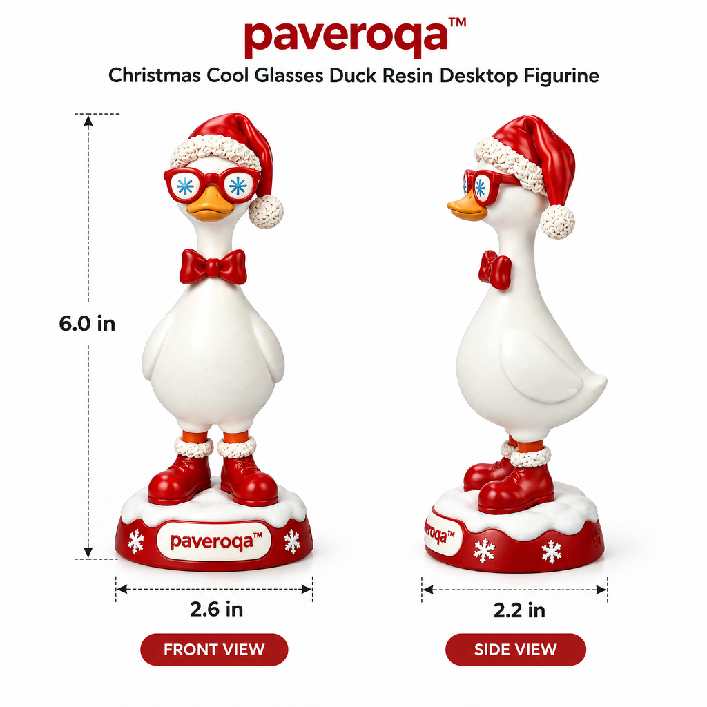 paveroqa™ Christmas Cool Glasses Duck Resin Desktop Figurine