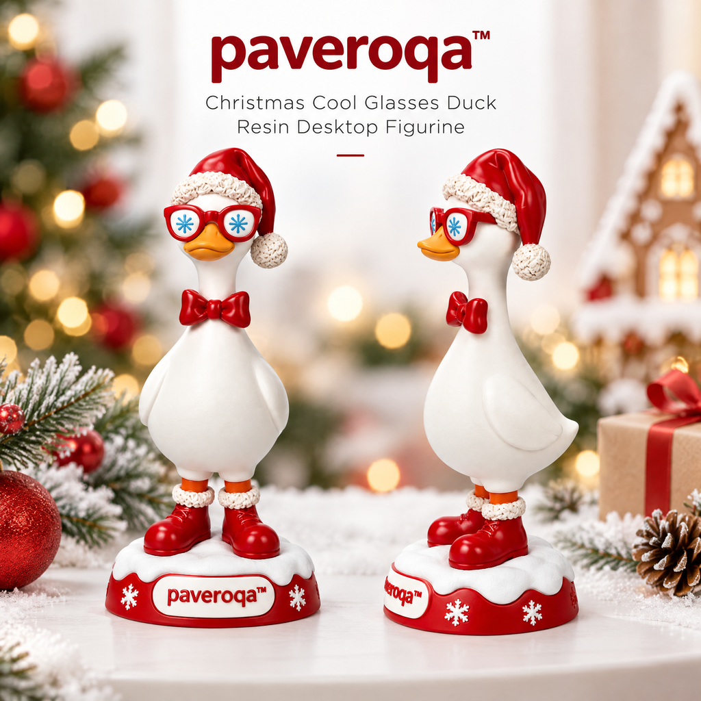 paveroqa™ Christmas Cool Glasses Duck Resin Desktop Figurine
