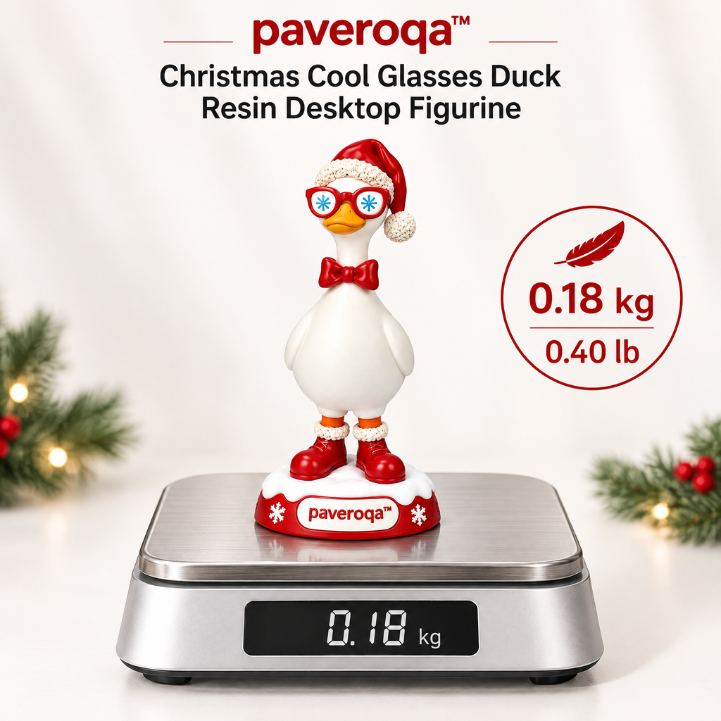 paveroqa™ Christmas Cool Glasses Duck Resin Desktop Figurine