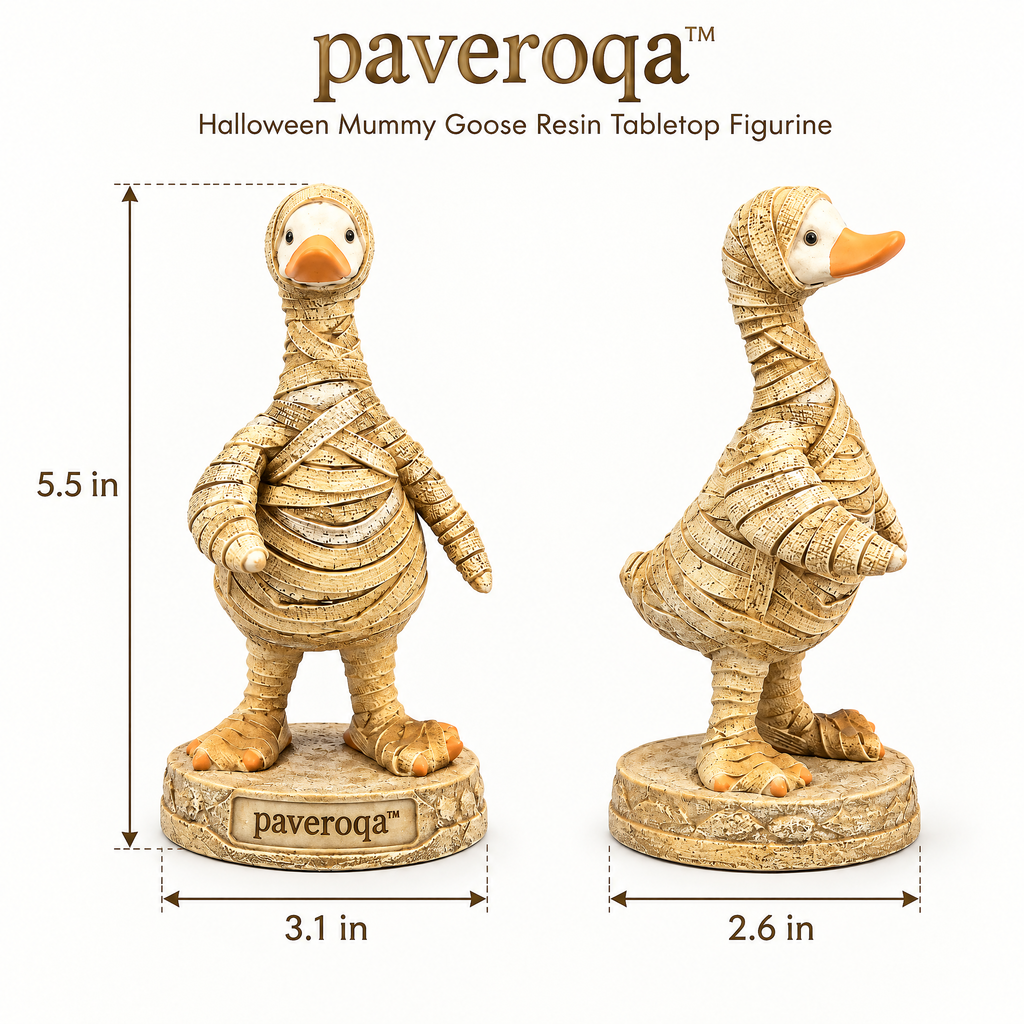 paveroqa™ Halloween Mummy Goose Resin Tabletop Figurine