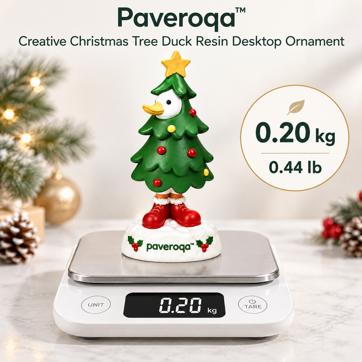 Paveroqa™ Creative Christmas Tree Duck Resin Desktop Ornament